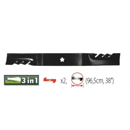 Lame mulching autoportée tracteur tondeuse Husqvarna Multimarques 49cm