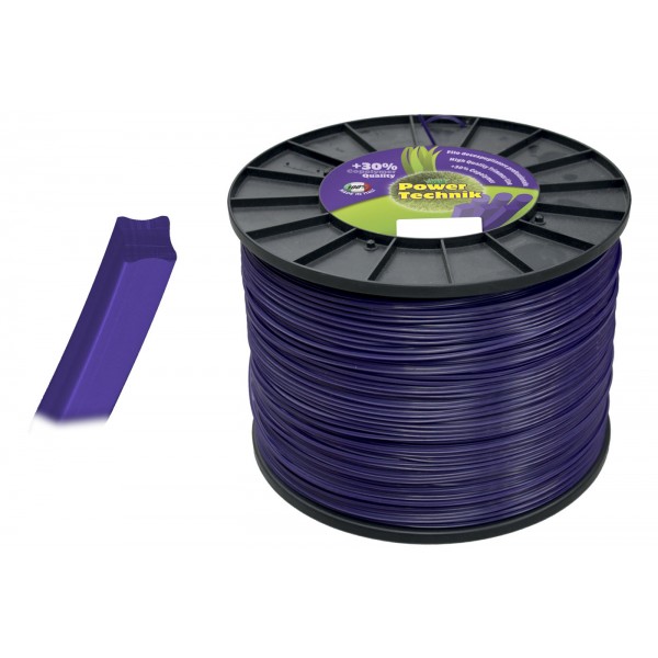 Fil nylon carré Ø 3 mm L 60 m, Réf 1510150 de CHS Pièces Détachées