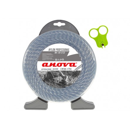 Fil nylon débroussailleuse carré aluminium 2.4mmX75m